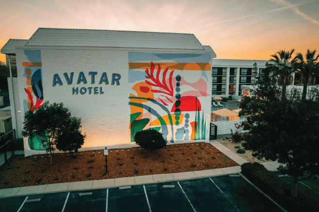 mural at avatar hotel