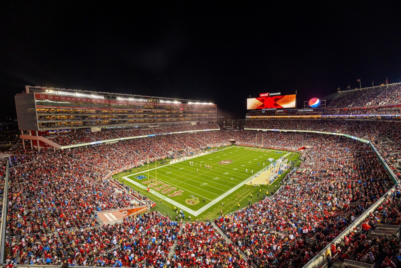 Levi's Stadium during a 49ers game, one of the best things to do in Santa Clara.