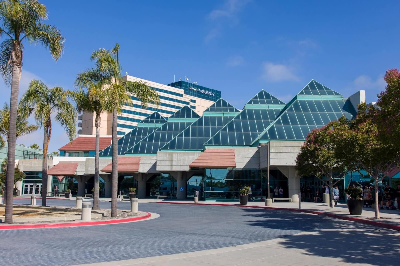 The Santa Clara Convention Center on a sunny day, filled with top things to do and events monthly.