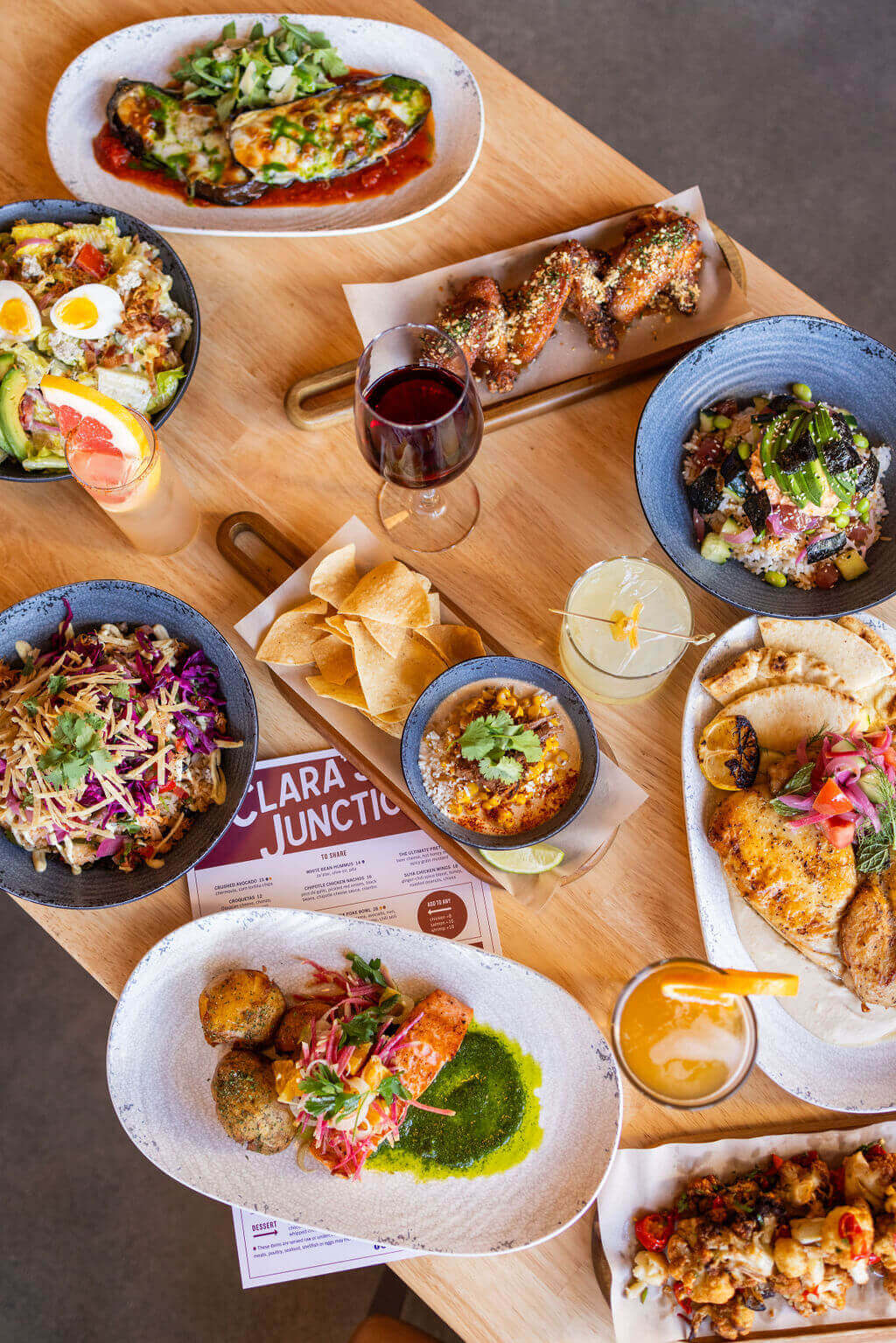 Gameday food spread at Santa Clara Junction, a fun thing to do for sports fans.